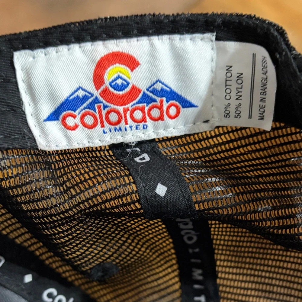 Black Trucker Hat with Colorful Colorado Patch